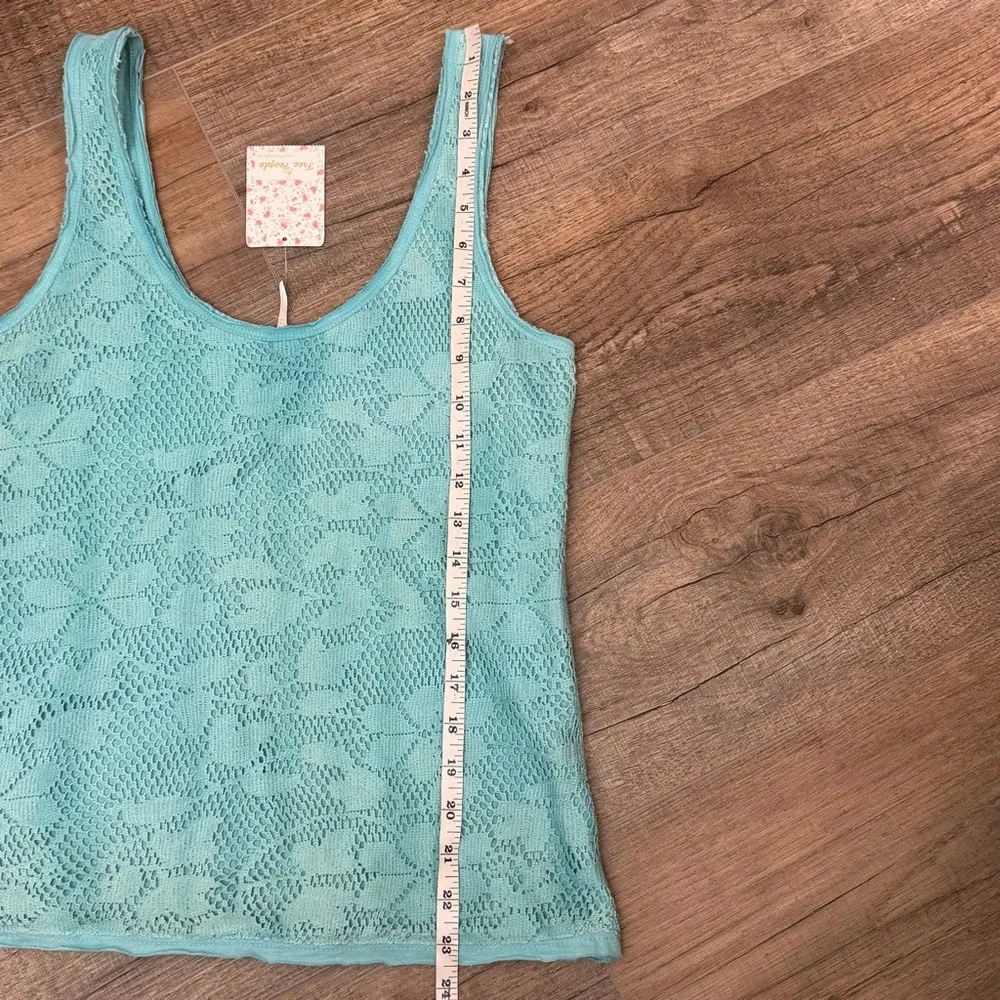 NWT‎ Free People Boho Hippie Eyelet Lace Tank Womens M Washed Tea Tie Dye Floral